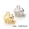 Picture of Brass Charms Real Gold Plated Elephant Animal 3D 10mm x 8.5mm