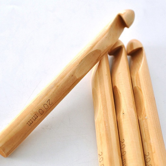 Picture of Wood Crochet Hooks Needles Light Brown