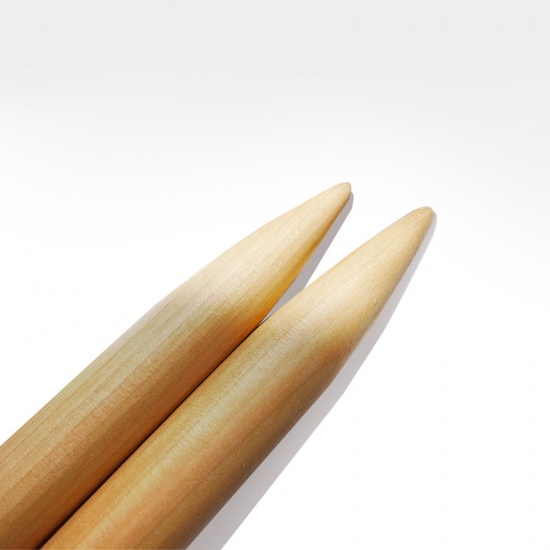 Picture of Beech Wood Single Pointed Knitting Needles Light Brown