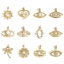 Immagine di Ottone Charms Occhi 18K Vero Oro Placcato Cuore Perla Imitato Acrilico Trasparente Cubic Zirconiae 1 Pz