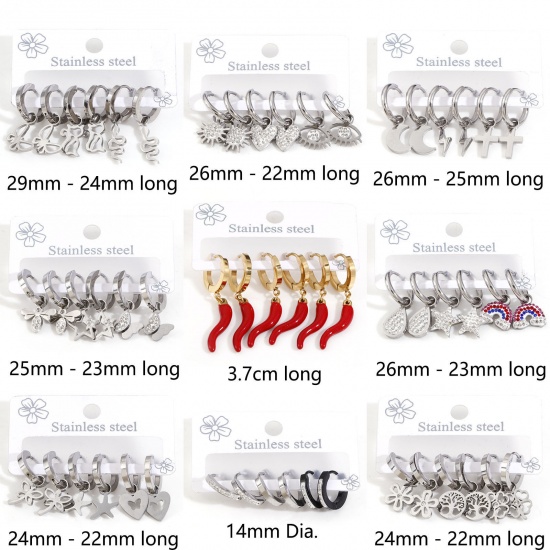 Picture of 304 Stainless Steel Stylish Hoop Earrings