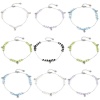 Bild von 1 Strang Edelstahl & Glas Doppelschicht Handgefertigte Gliederkette Perlen Fußkettchen Silberfarbe Bunt Herz 25cm lang