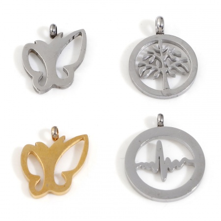 304 Stainless Steel Charms Multicolor