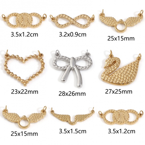 Immagine di 304 Acciaio Inossidabile Pendenti Charms Connettori 1 Pz