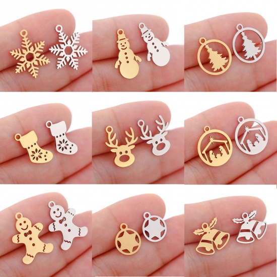Picture of 304 Stainless Steel Christmas Charms