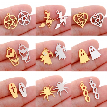 304 Stainless Steel Halloween Charms