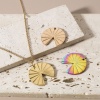 Picture of Eco-friendly Vacuum Plating 304 Stainless Steel Geometry Series Charms Geometric Texture