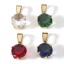 Picture of Vacuum Plating 304 Stainless Steel Charm Pendant 18K Gold Plated Round Disc 17mm x 8mm