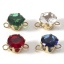 Immagine di 2 Pz Placcatura Sottovuoto 304 Acciaio Inossidabile & Zircone Cubico Pendenti Charms Connettori Tondo Placcato Oro 18K 12mm x 8mm