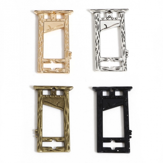 Picture of Zinc Based Alloy Halloween Pendants Multicolor Guillotine 3.7cm x 2.2cm
