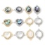 Immagine di Conchiglia + Ottone Serie Geometry Pendenti Charms Connettori Accessori Vero Oro Placcato 2 Pz