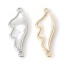 Bild von Muschel + Messing Steckverbinder Charms Anhänger Flügel Echtgold plattiert 26,5mm x 9,5mm, 1 Stück