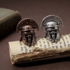 Bild von Messing Retro Abstandshalter Perlen für die DIY-Schmuckherstellung Bunt Skelett Schädel Helm 3D 1 Stück