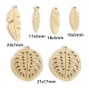 Picture of 316L Stainless Steel Simple Charms 18K Real Gold Plated Leaf