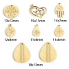 Picture of 316L Stainless Steel Geometric Charms 18K Real Gold Plated Drop Flower