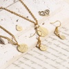 Picture of 316L Stainless Steel Geometric Charms 18K Real Gold Plated Drop Flower