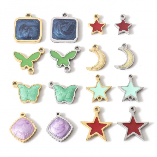 Picture of 304 Stainless Steel Charms Enamel