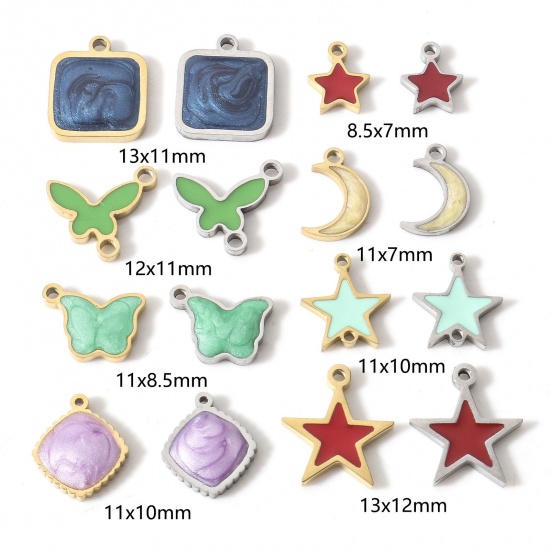 Picture of 304 Stainless Steel Charms Enamel