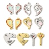 Bild von 1 Stück Vakuumbeschichtung 304 Edelstahl Valentinstag Steckverbinder Charms Anhänger Emaille