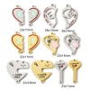Bild von 1 Stück Vakuumbeschichtung 304 Edelstahl Valentinstag Steckverbinder Charms Anhänger Emaille
