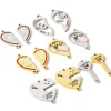 Bild von 1 Stück Vakuumbeschichtung 304 Edelstahl Valentinstag Steckverbinder Charms Anhänger Emaille