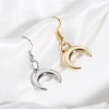 Picture of Brass Galaxy Charms Real Gold Plated Crescent Moon Double Horn 18mm x 18mm