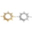 Immagine di Ottone Galassia Pendenti Charms Connettori Accessori Sole Vero Oro Placcato Micro Spianare Trasparente Cubic Zirconiae 29mm x 25mm, 1 Pz