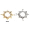 Immagine di Ottone Galassia Pendenti Charms Connettori Accessori Sole Vero Oro Placcato Micro Spianare Trasparente Cubic Zirconiae 29mm x 25mm, 1 Pz