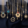 Immagine di 304 Acciaio Inossidabile & Gemma Clip su Charm Stile Placcato Oro 18K 18mm x 16mm, 1 Pz