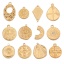 Image de Breloques en 304 Acier Inoxydable Rond Plaqué Or 18K 1 Pièce