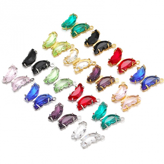 Picture of 304 Stainless Steel Charms Butterfly Animal 12.5mm x 10mm