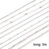 Picture of 304 Stainless Steel Link Chain For Handmade DIY Jewelry Making Findings Silver Tone 1 Roll (Approx 3 M/Roll)