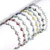 Picture of 304 Stainless Steel Religious Handmade Link Chain Bracelets Silver Tone Rhombus Evil Eye With Lobster Claw Clasp And Extender Chain 16.5cm(6 4/8") long