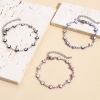 Picture of 304 Stainless Steel Religious Handmade Link Chain Bracelets Silver Tone Rhombus Evil Eye With Lobster Claw Clasp And Extender Chain 16.5cm(6 4/8") long