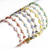 Picture of 304 Stainless Steel Religious Handmade Link Chain Bracelets Gold Plated Rhombus Evil Eye With Lobster Claw Clasp And Extender Chain 16.5cm(6 4/8") long