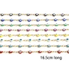 Picture of 304 Stainless Steel Religious Handmade Link Chain Bracelets Gold Plated Rhombus Evil Eye With Lobster Claw Clasp And Extender Chain 16.5cm(6 4/8") long