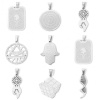 Picture of 304 Stainless Steel Religious Pendants Multicolor Dream Catcher Hamsa Symbol Hand