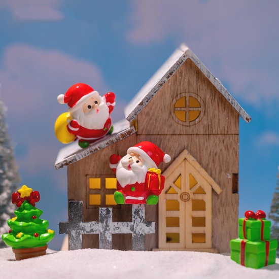 Picture of Resin Cute Micro Landscape Miniature Home Decoration Multicolor Christmas Snowman