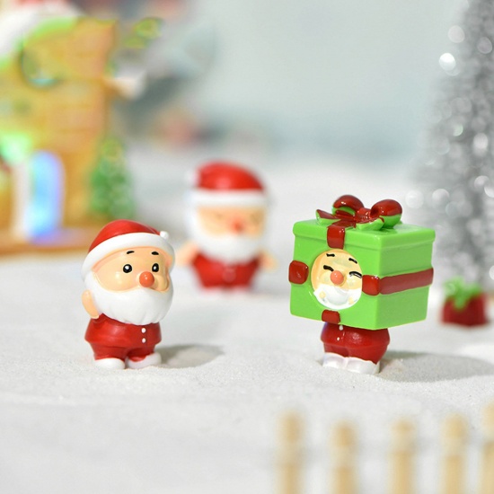 Immagine di Resina Carino Decorazione in Miniatura Micro Paesaggio Multicolore Babbo Natale 1 Pz