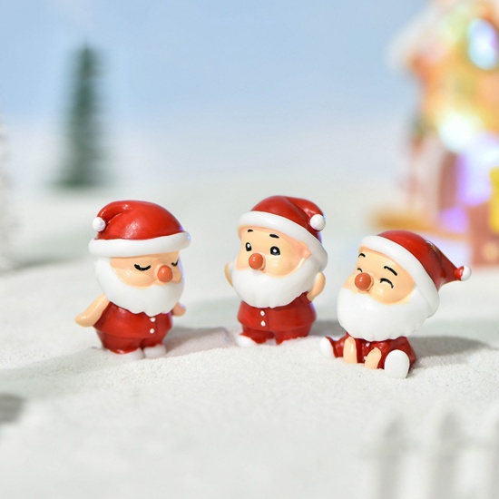 Immagine di Resina Carino Decorazione in Miniatura Micro Paesaggio Multicolore Babbo Natale 1 Pz