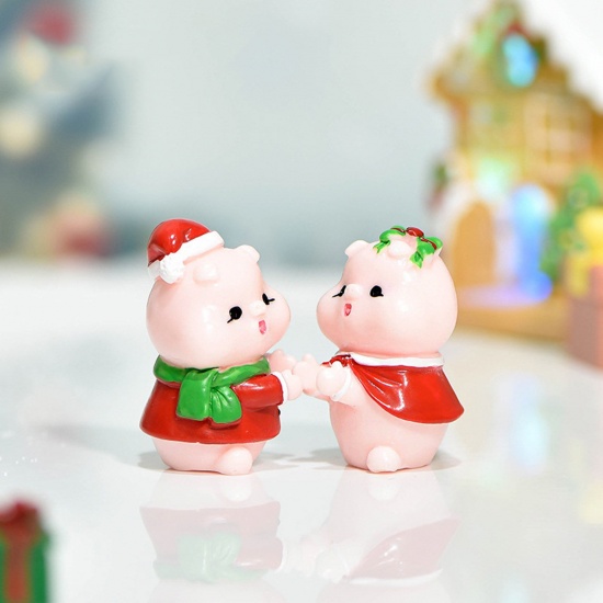 Изображение Смола Милый Микро-ландшафтный миниатюрный декор Разноцветный Дед Мороз 1 ШТ