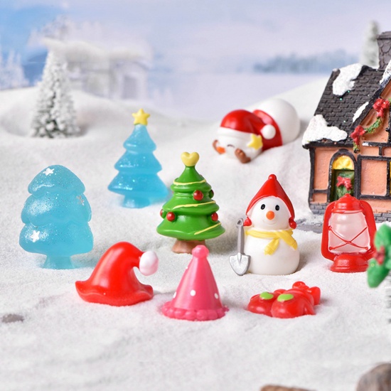 Picture of Resin Cute Micro Landscape Miniature Home Decoration Multicolor Christmas Tree