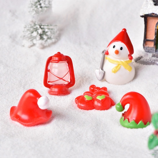 Изображение Смола Милый Микро-ландшафтный миниатюрный декор Разноцветный Рождественская елка 1 ШТ