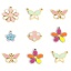 Picture of 316 Stainless Steel Charms Multicolor Flower Butterfly Enamel