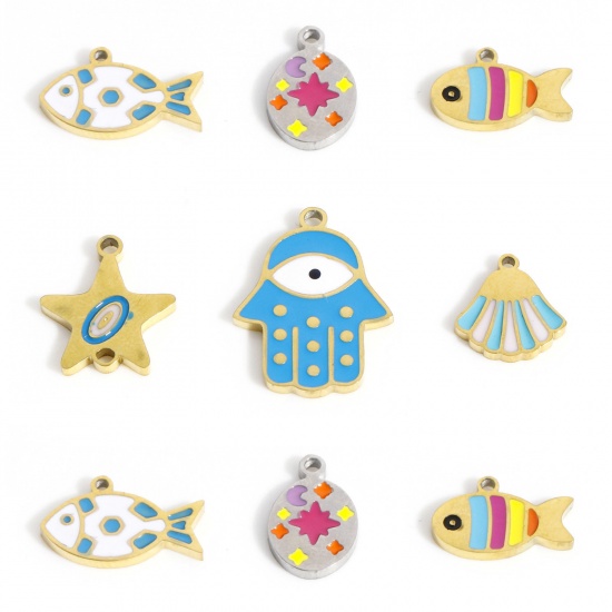 Picture of 316 Stainless Steel Charms Enamel