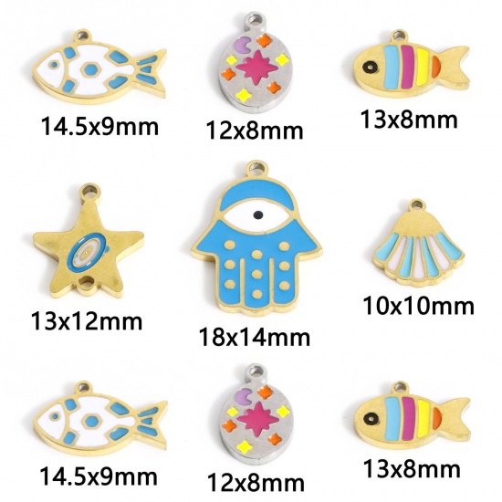 Picture of 316 Stainless Steel Charms Enamel