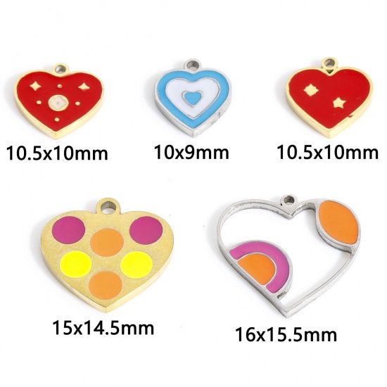 Picture of 316 Stainless Steel Valentine's Day Charms Enamel