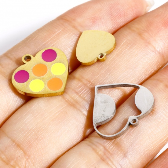 Picture of 316 Stainless Steel Valentine's Day Charms Enamel