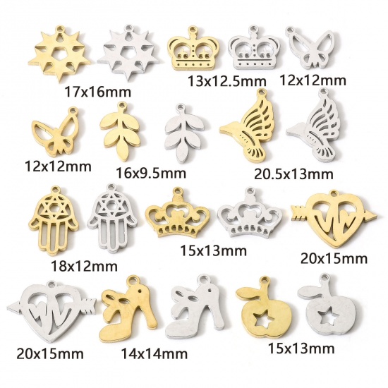 304ステンレス鋼 チャーム ペンダント 5 個 の画像