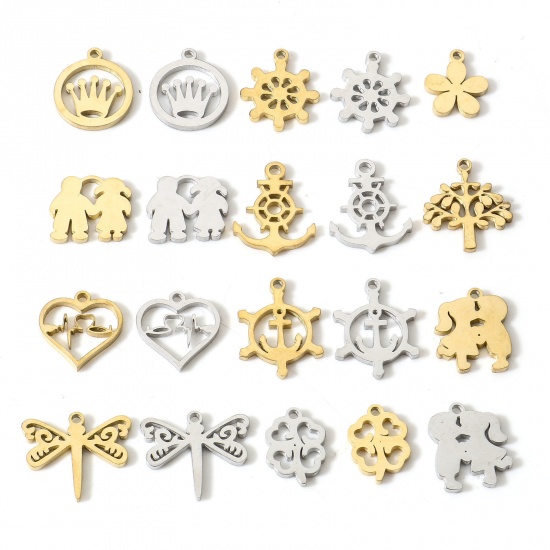 Bild von 304 Edelstahl Charms 5 Stück